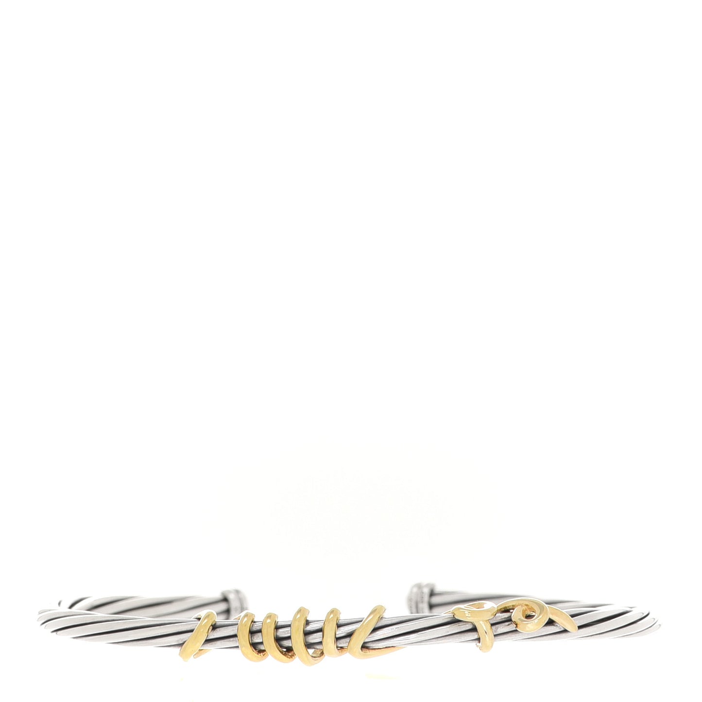 Sterling Silver 14K Yellow Gold DY Whispers Te Amo Bracelet