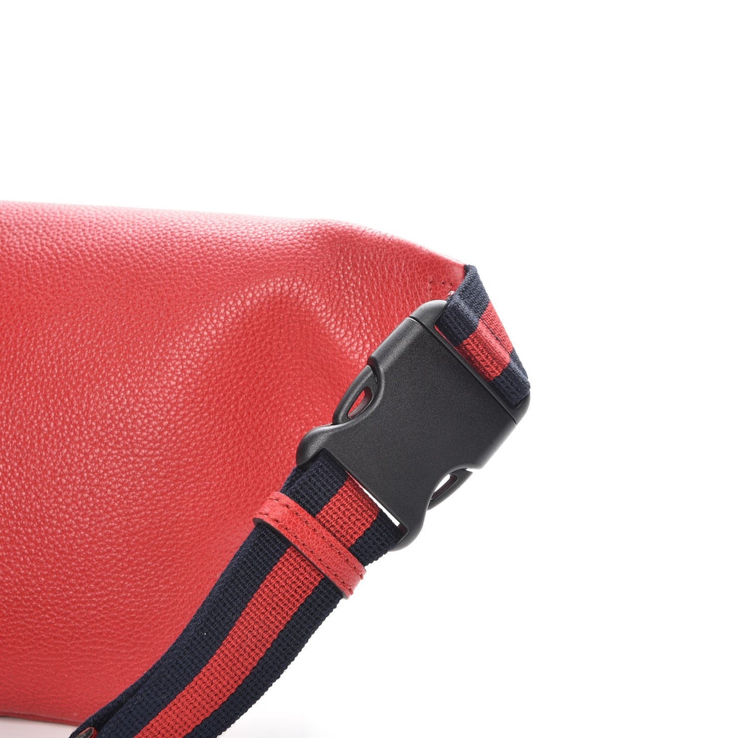 Grained Calfskin Logo Belt Bag Hibiscus Red