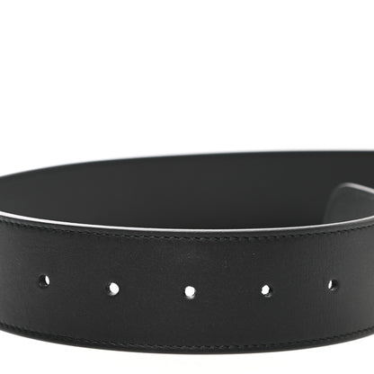 Gucci Moon Calfskin Pearl Double G 40mm Belt 70 28 Black Cream 4 of 6