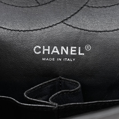 Chanel Distressed Patent Quilted 2.55 Reissue 227 Flap Black 6 of 13