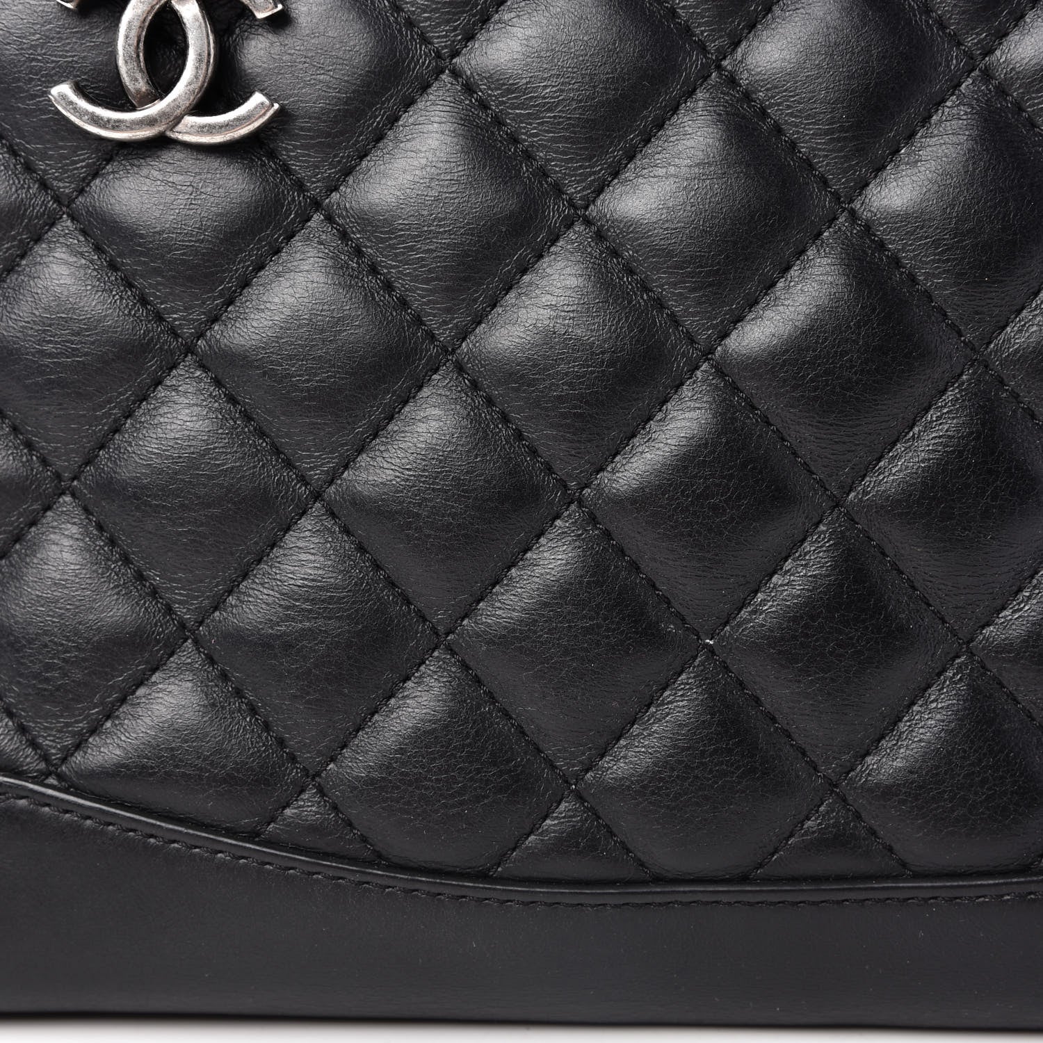 Chanel Calfskin Quilted Small Easy Shopping Tote Black 11 of 12