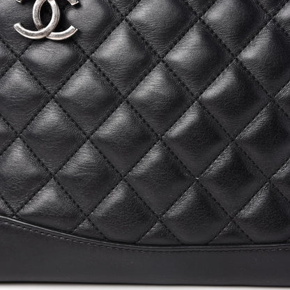 Chanel Calfskin Quilted Small Easy Shopping Tote Black 11 of 12