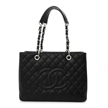 Chanel Caviar Quilted Grand Shopping Tote GST Black 1 of 12