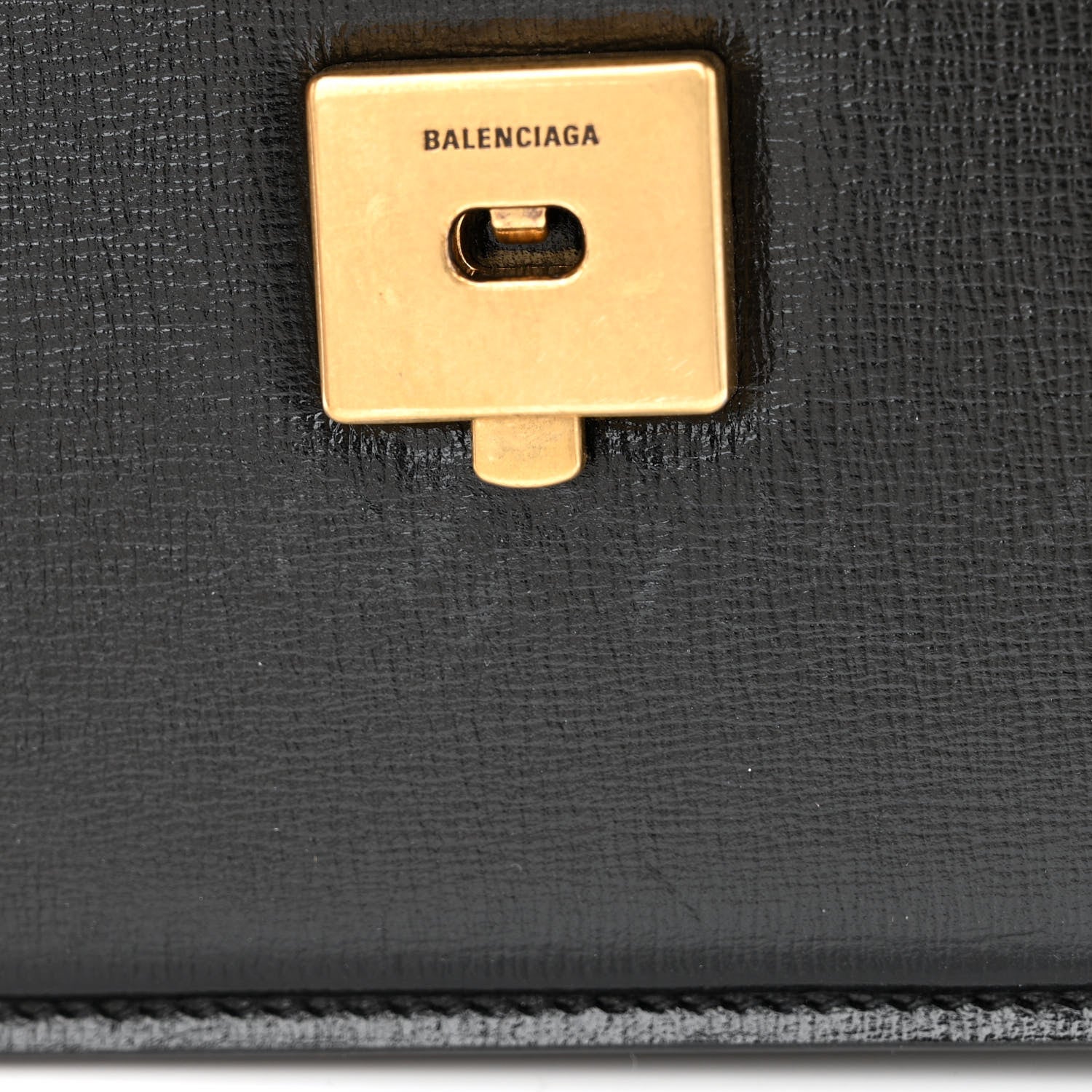 Balenciaga Calfskin Stripe Embossed Small Gossip Bag Black 12 of 14