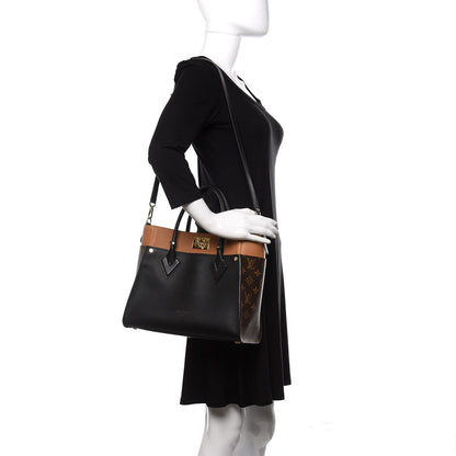 Louis Vuitton Calfskin Monogram On My Side Black 2 of 10