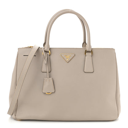 Prada Saffiano Medium Galleria Double Zip Tote Pomice 1 of 15