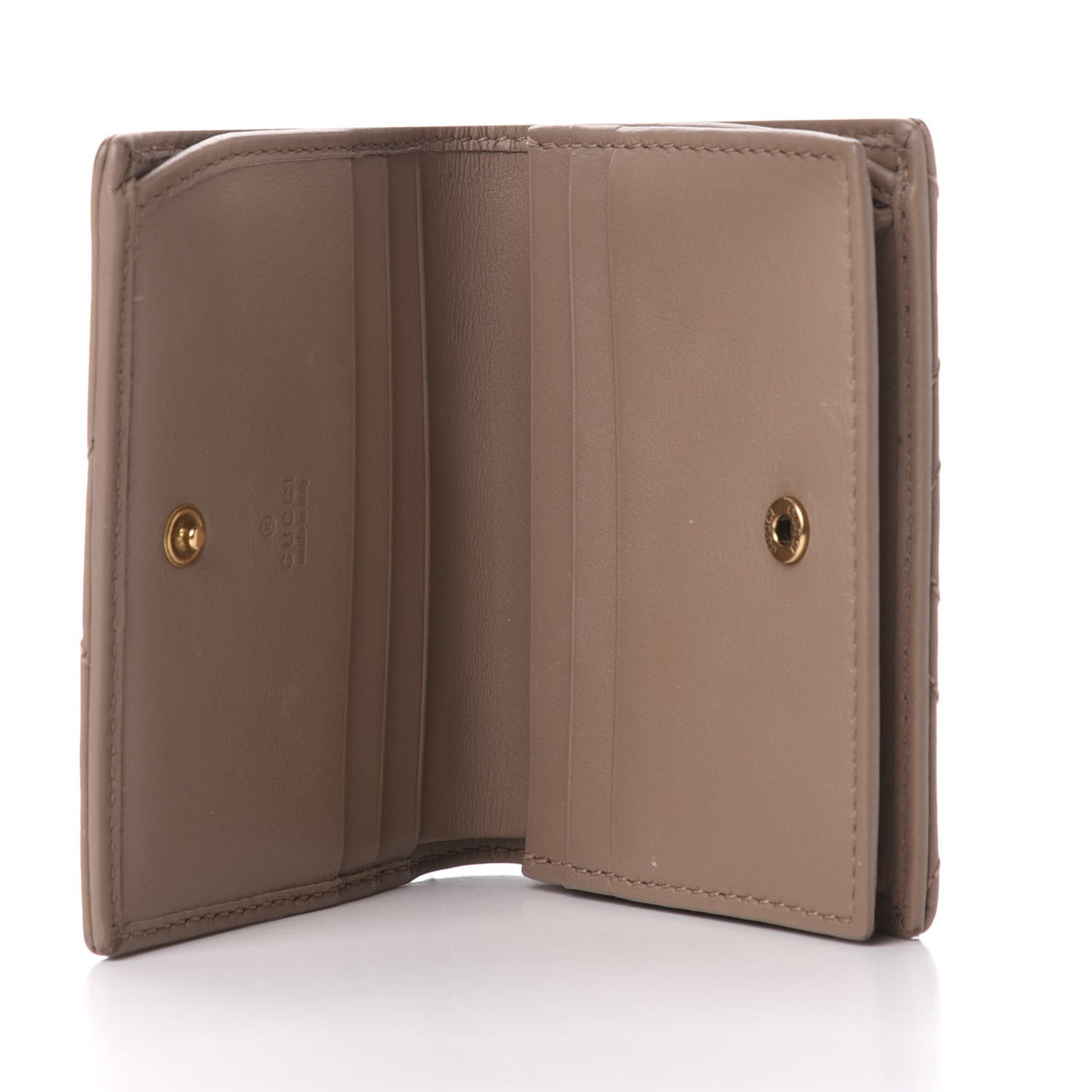 Calfskin Matelasse GG Marmont Card Case Porcelain Rose