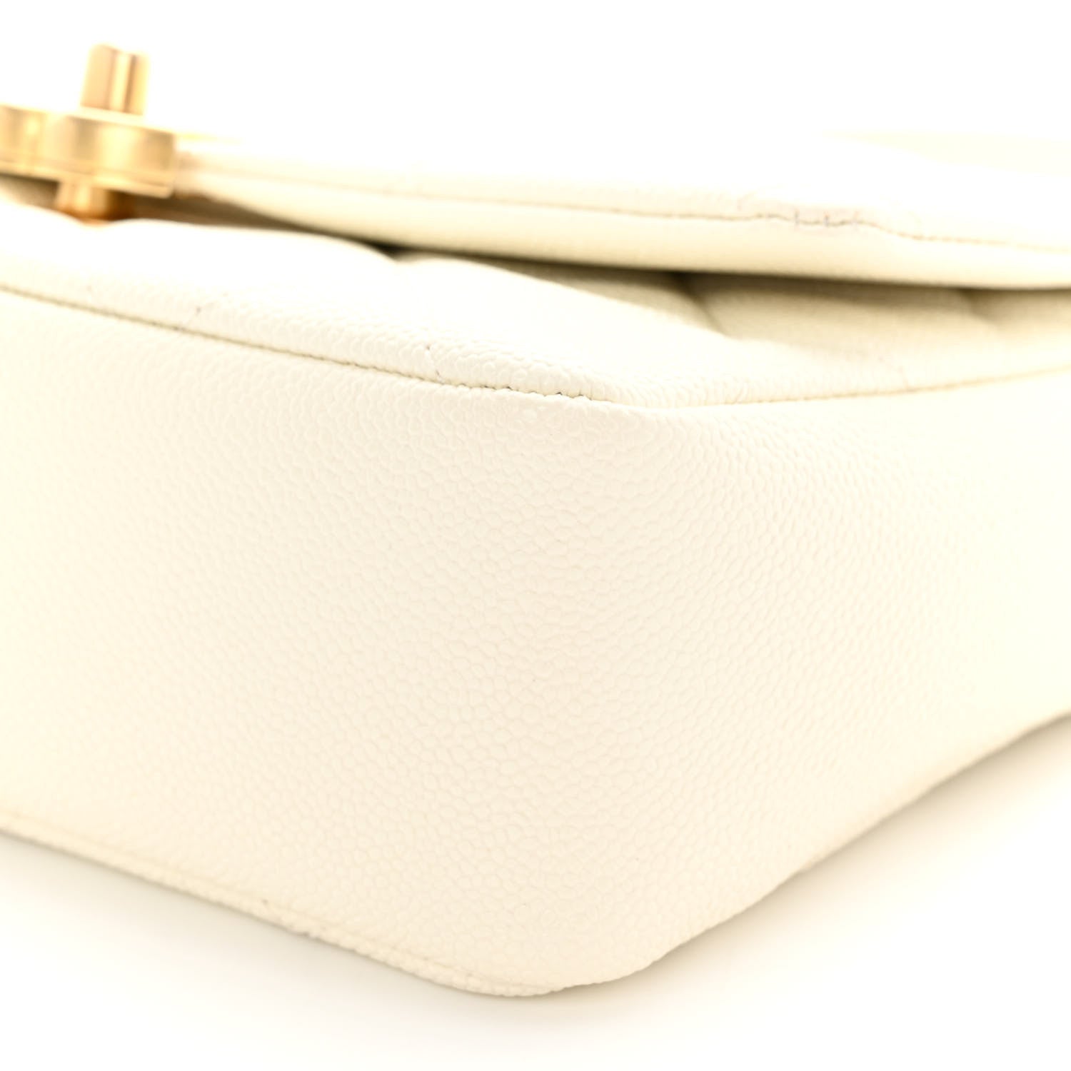 Chanel Shiny Caviar Quilted Small Chain Melody Flap White 10 of 12