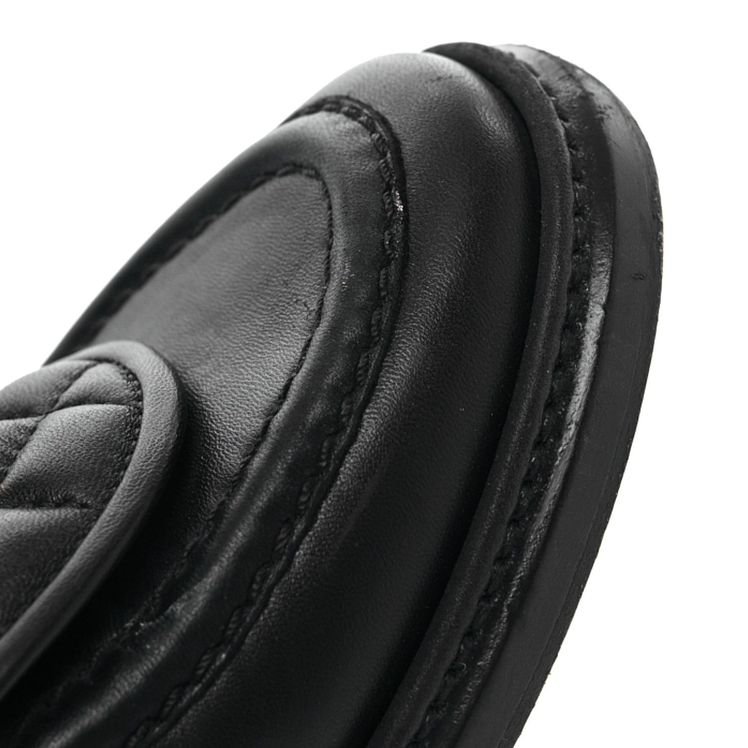 Chanel Lambskin Quilted CC Turnlock Loafers 37 Navy 16 of 18