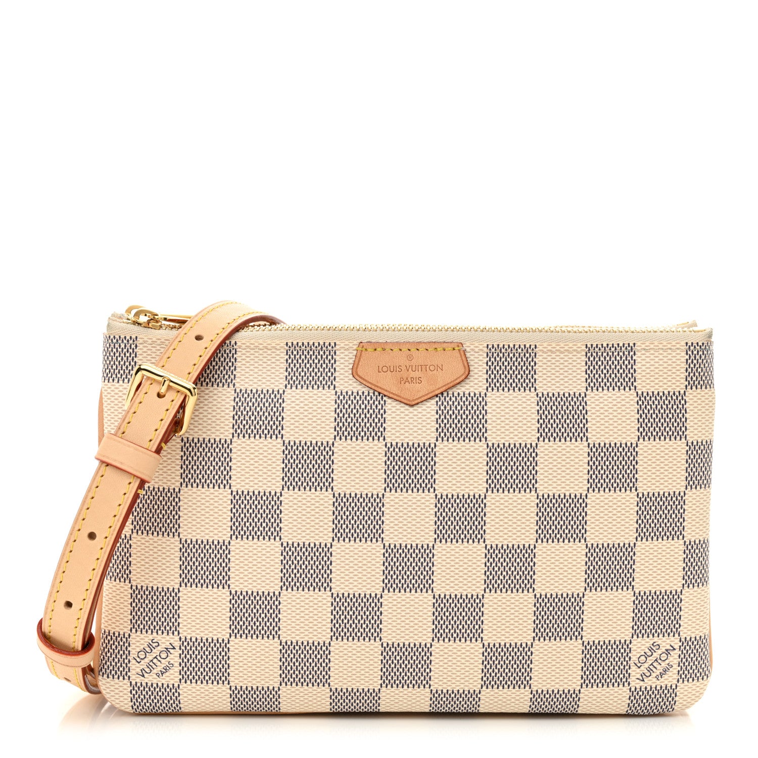 Louis Vuitton Damier Azur Double Zip Pochette 1 of 10
