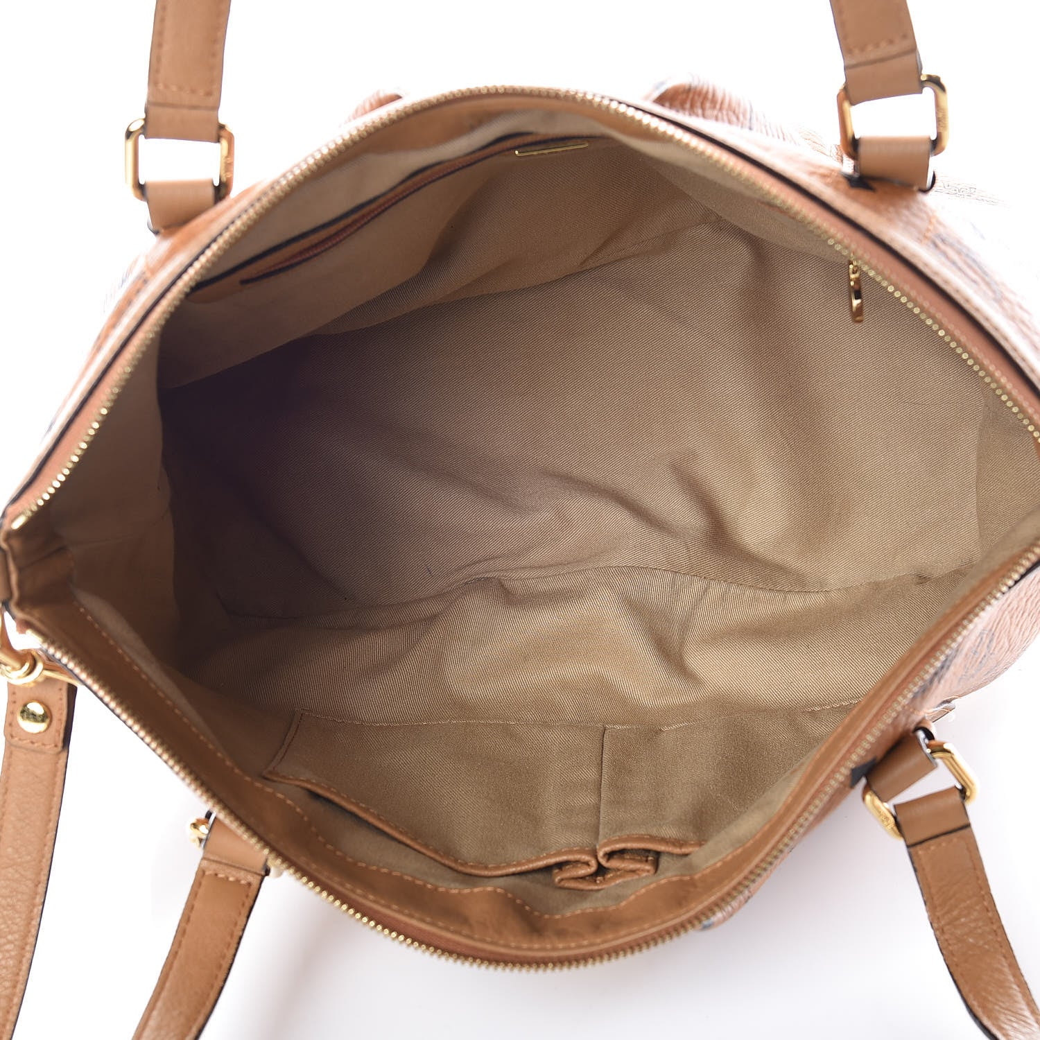 MCM Visetos Medium Essentials Shopper Tote Cognac 6 of 24
