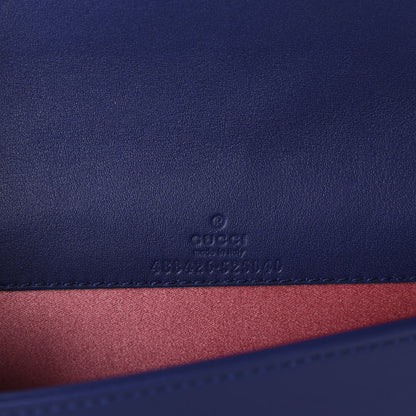Gucci Velvet Matelasse GG Marmont Mini Bag Cobalt Blue 9 of 11