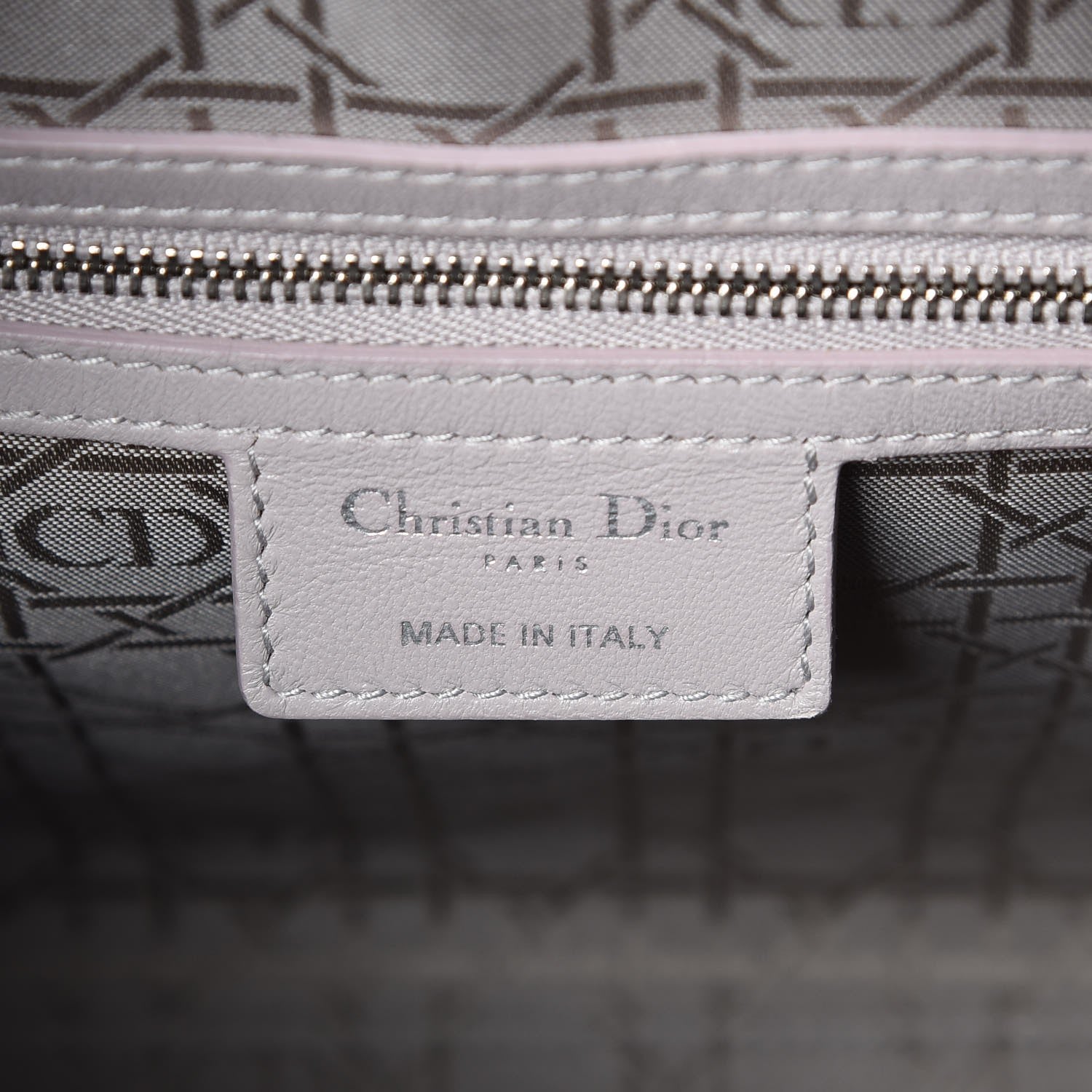 Christian Dior Lambskin Cannage Large Lady Dior Light Grey 8 of 9