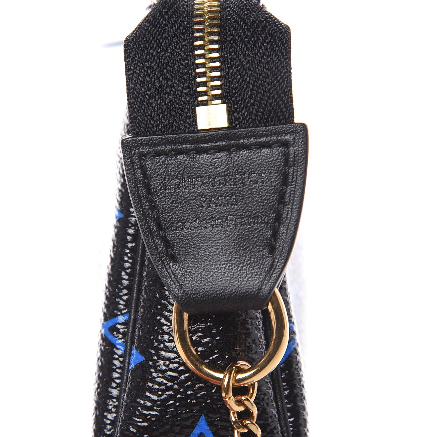 Louis Vuitton Colored Monogram Mini Pochette Accessories Blue Black 6 of 6