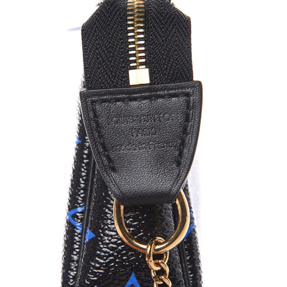 Louis Vuitton Colored Monogram Mini Pochette Accessories Blue Black 6 of 6