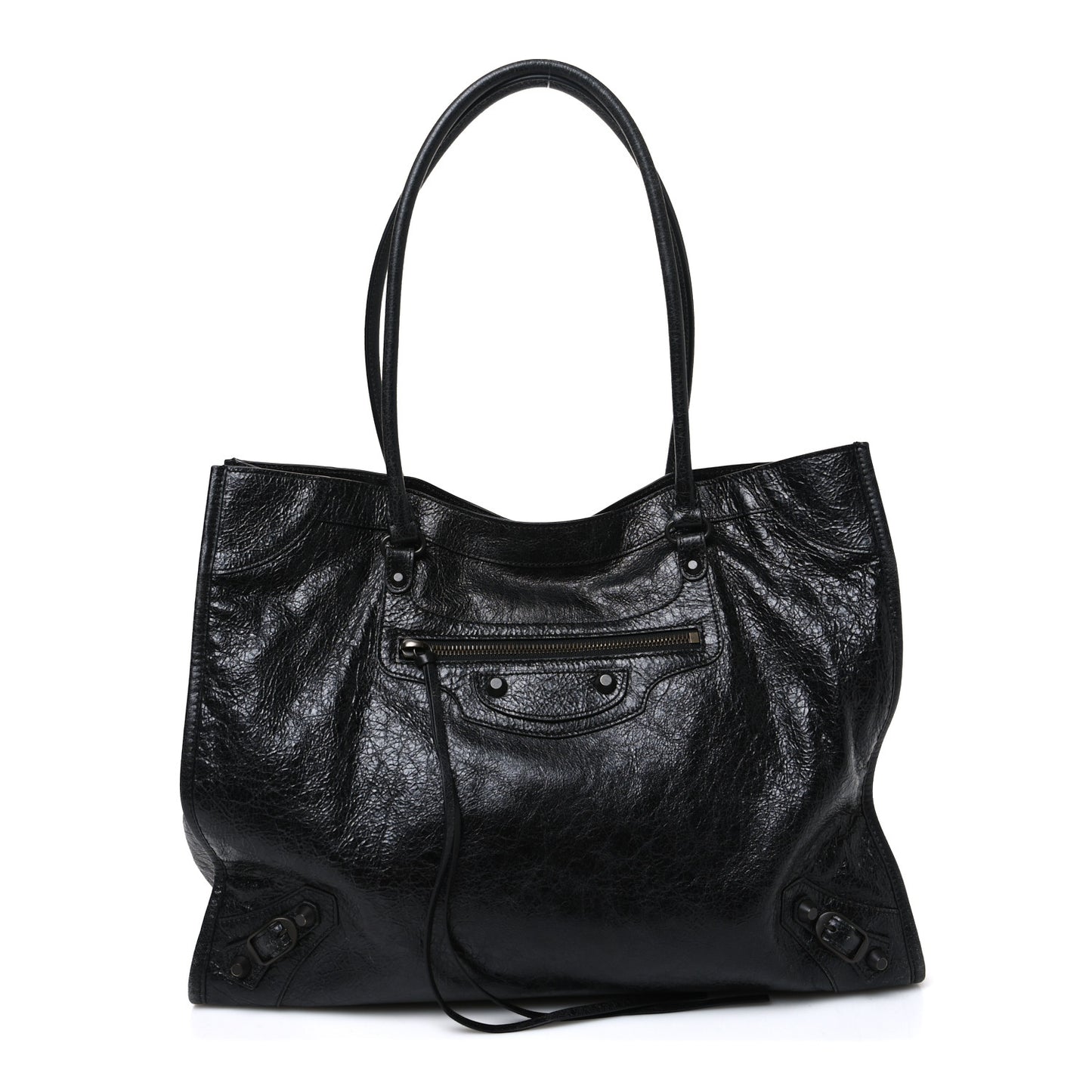 Agneau Arena Classic Hardware Medium Le City Tote Black