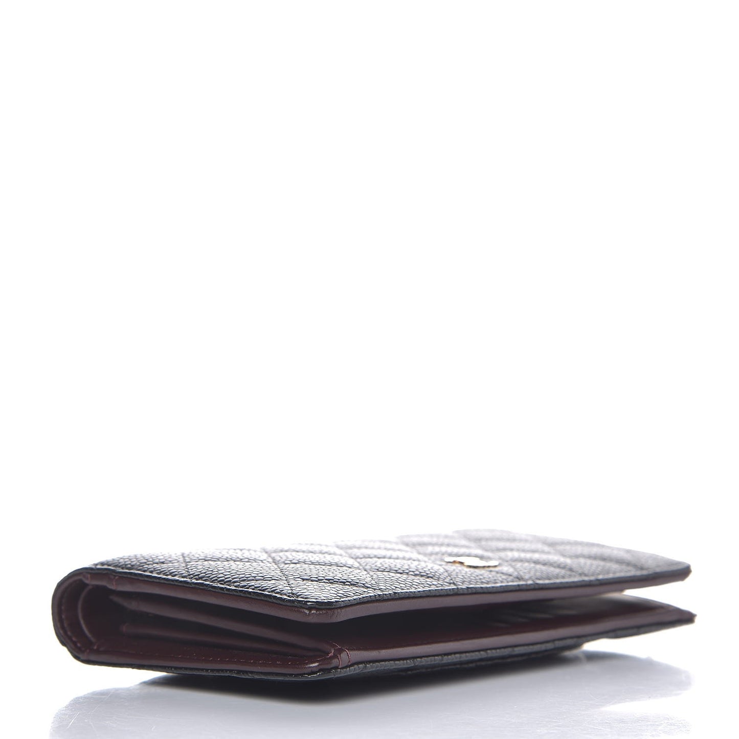 Caviar Quilted Yen Wallet Black