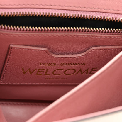 Dolce & Gabbana Calfskin Embroidered Welcome Satchel White 6 of 13