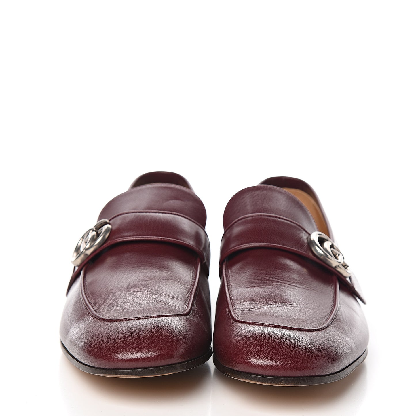 Goatskin Mens GG Loafers 10 Strong Red
