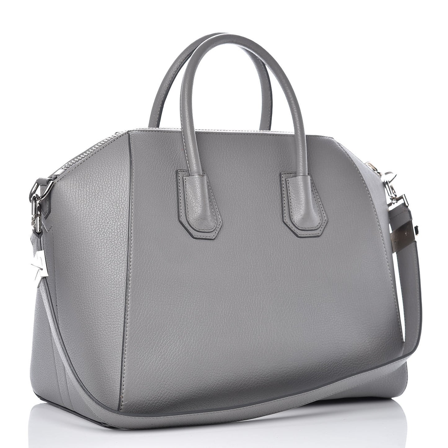 Sugar Goatskin Medium Antigona Pearl Grey