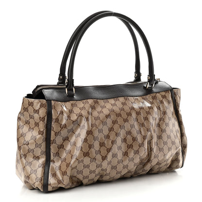 Gucci Crystal Monogram Large D Gold Hobo Dark Brown 3 of 15