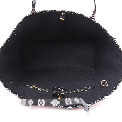 Louis Vuitton Monogram Giant Crafty Neverfull MM Creme Rouge Black 4 of 9