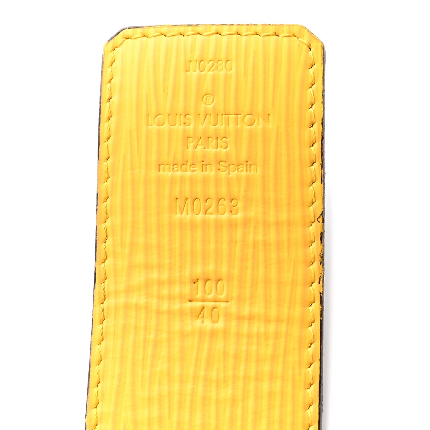 Monogram Eclipse Epi 40mm LV Initiales Reversible 100 40 Belt Yellow