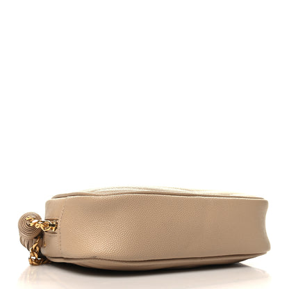 Saint Laurent Grain De Poudre Matelasse Monogram Mini Lou Camera Bag Dark Beige 4 of 10