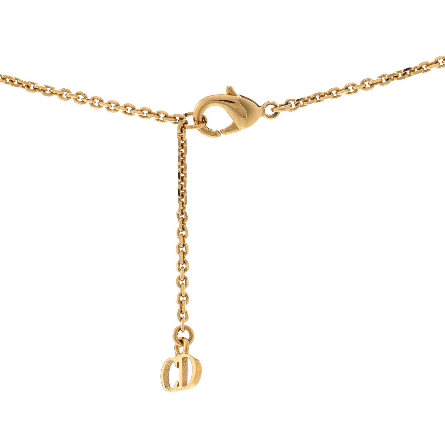 Metal Crystal Pearl Clair D Lune Necklace Gold