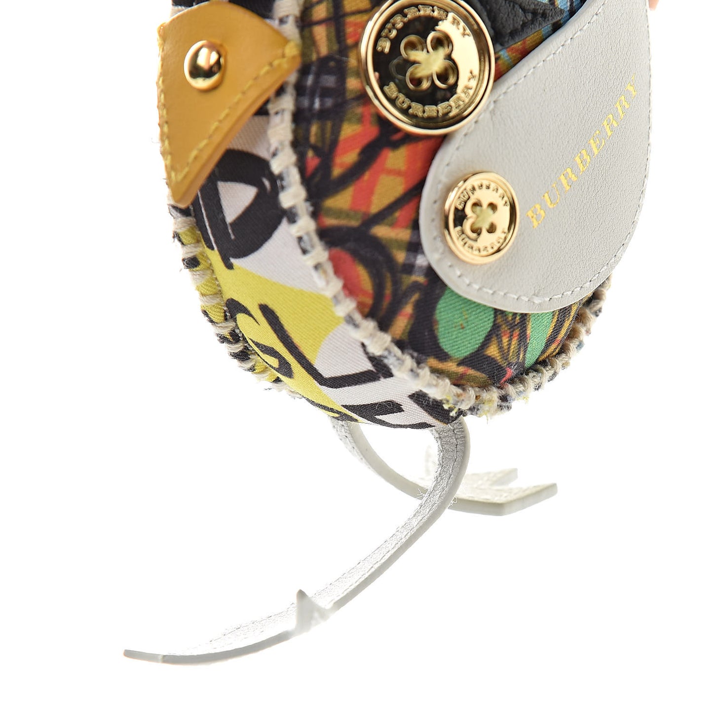 Cotton Graffiti Print Mabel Derek The Bird Bag Charm Yellow