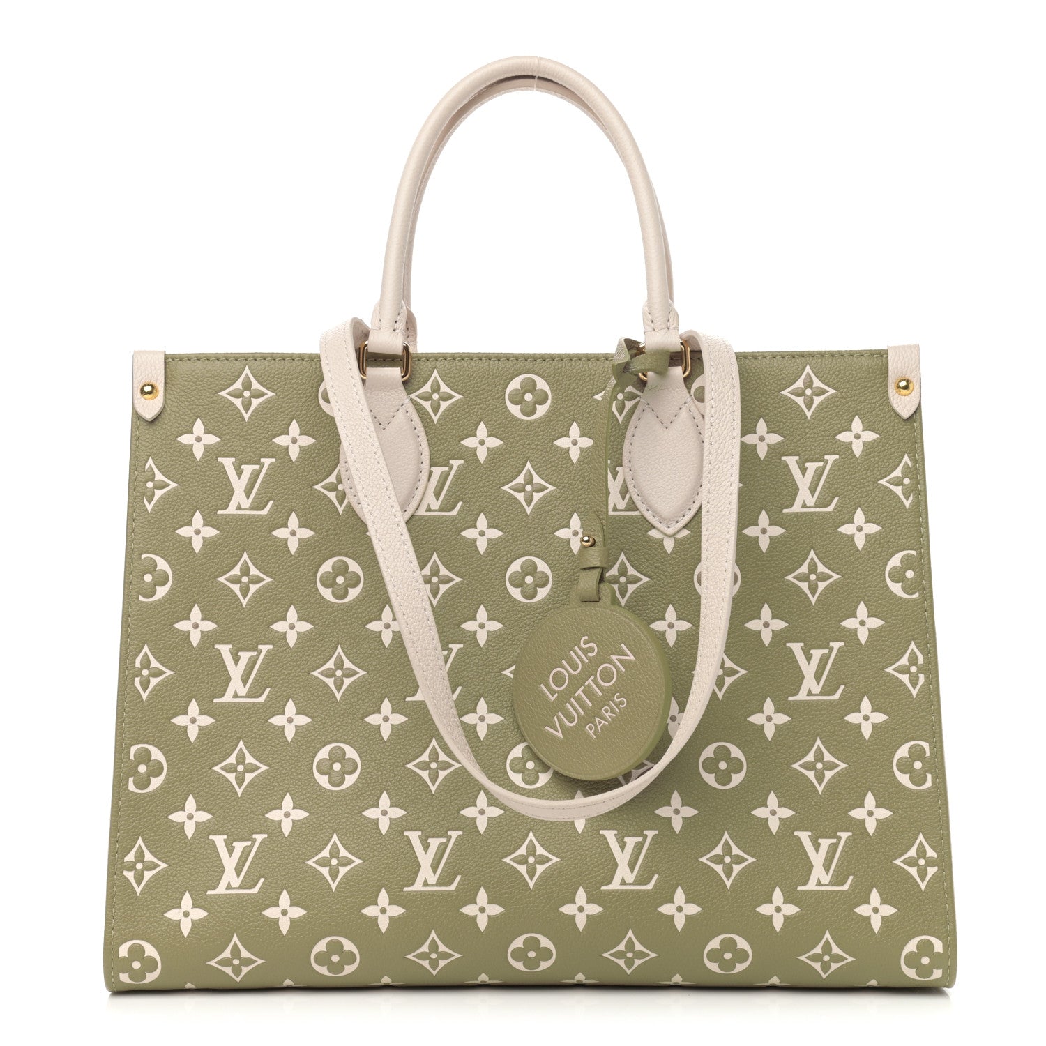 Louis Vuitton Empreinte Monogram Spring In The City Onthego MM Kaki Beige Cream 1 of 10