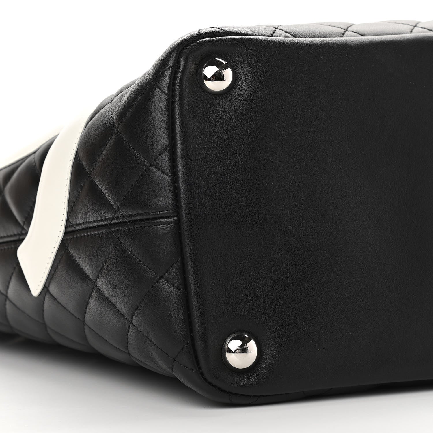 Chanel Calfskin Quilted Large Cambon Tote Black White 8 of 9