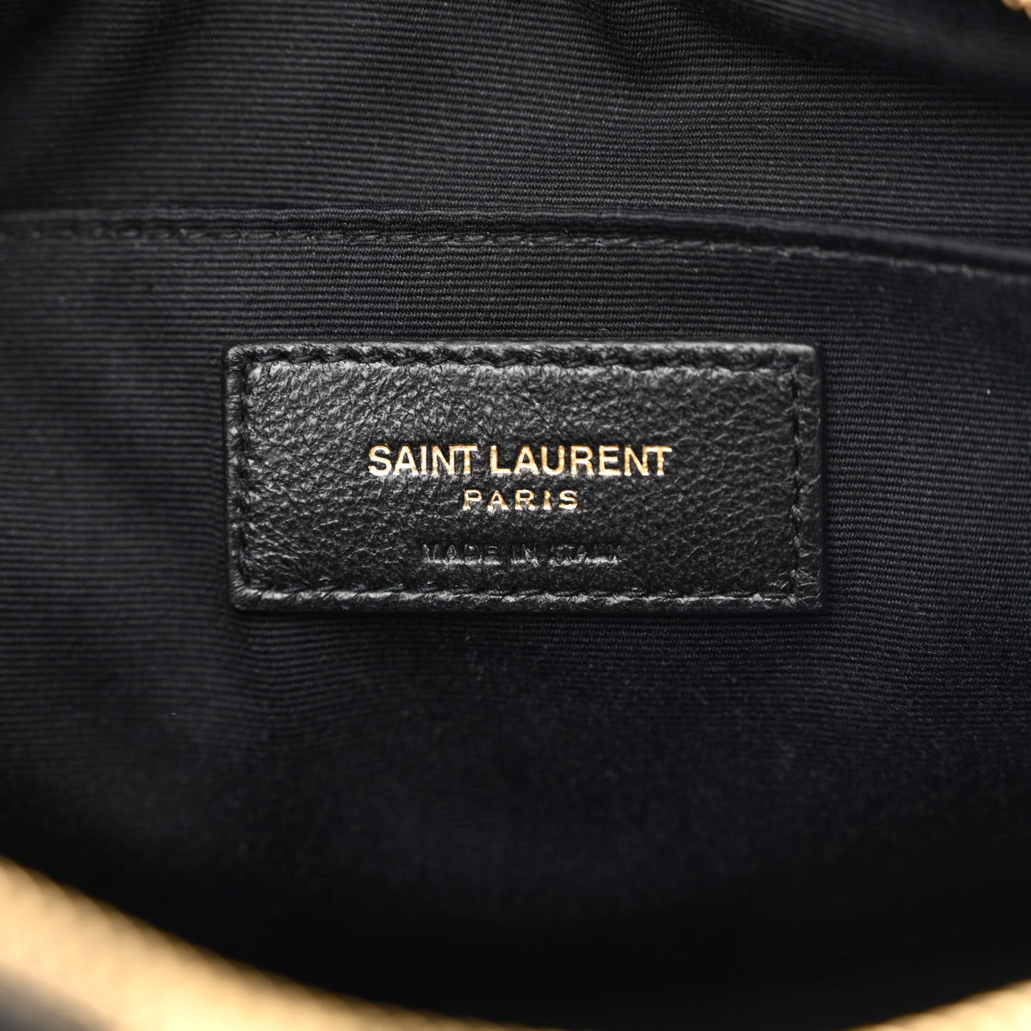 Calfskin Matelasse Monogram Lou Camera Bag Black