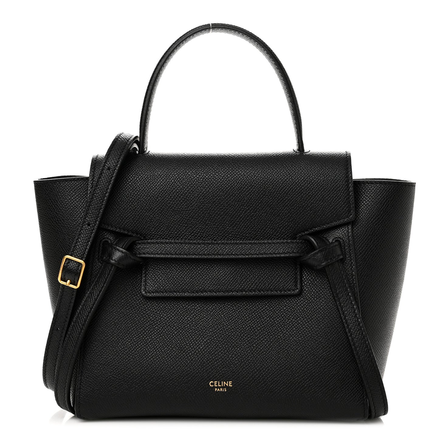 Grained Calfskin Nano Belt Bag Black