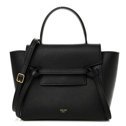 Celine Grained Calfskin Nano Belt Bag Black 1 of 11