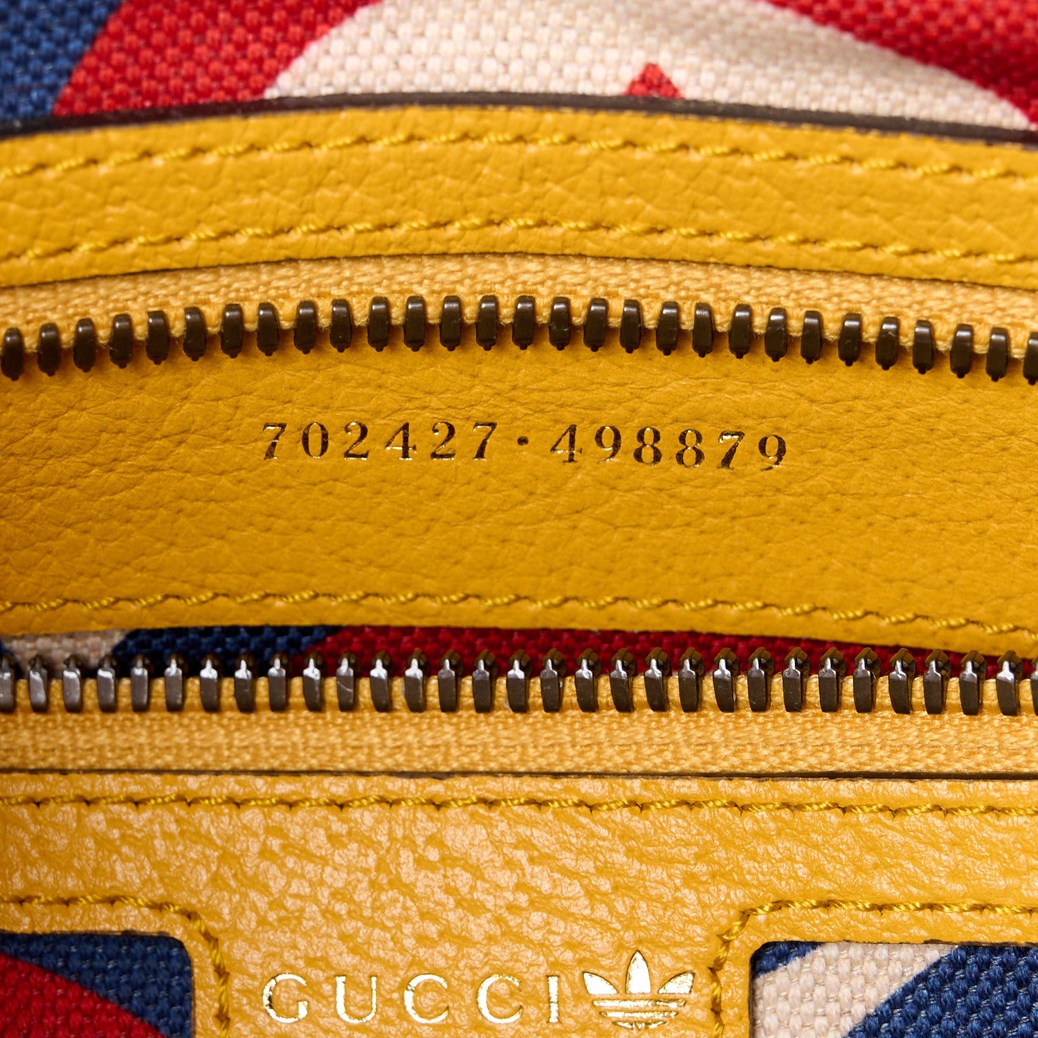 Gucci X ADIDAS Textured Dollar Calfskin Web Trefoil Logo Small Messenger Bag Crop Black 7 of 11