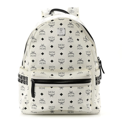 MCM Visetos Medium Side Studs Stark Backpack White 1 of 13
