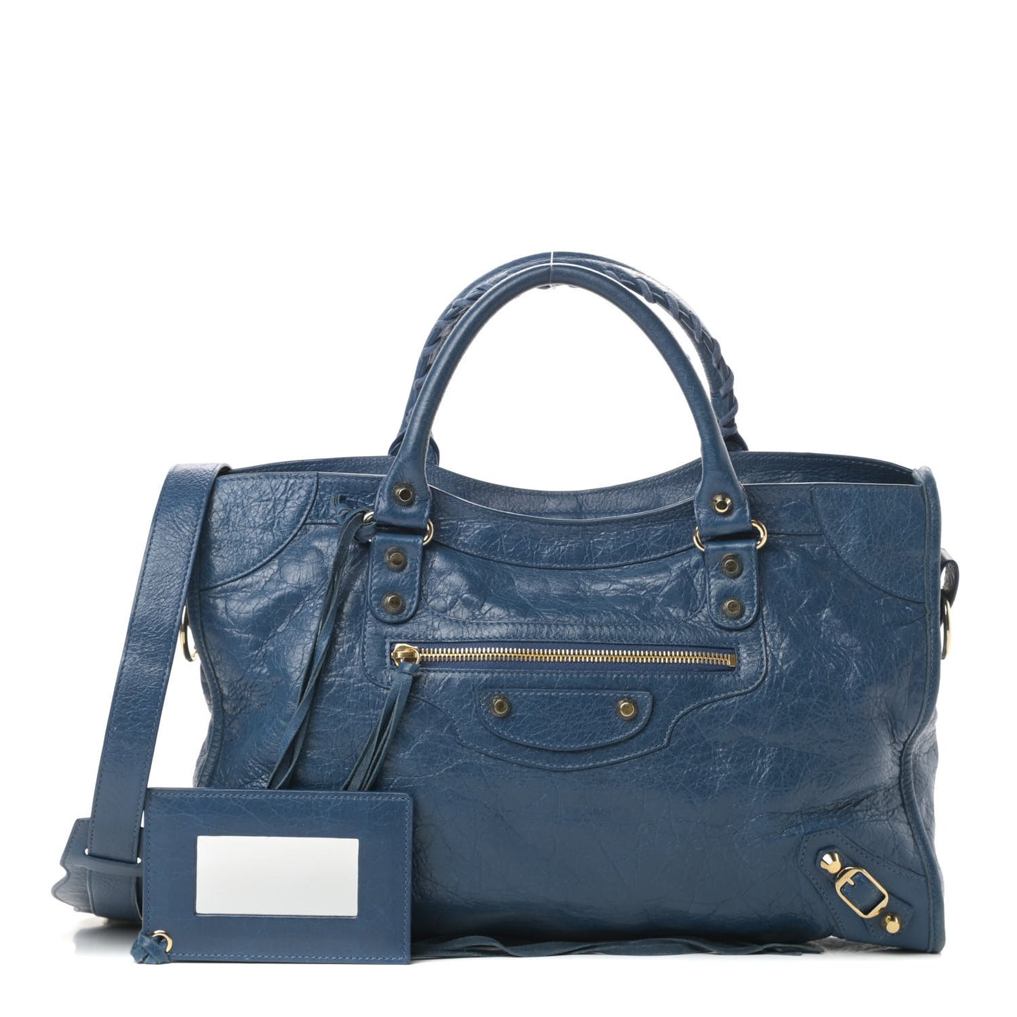Agneau Classic Gold Hardware City Bleu Profond