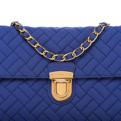 Prada Nylon Tessuto Impuntu Quilted Flap Indaco 10 of 10