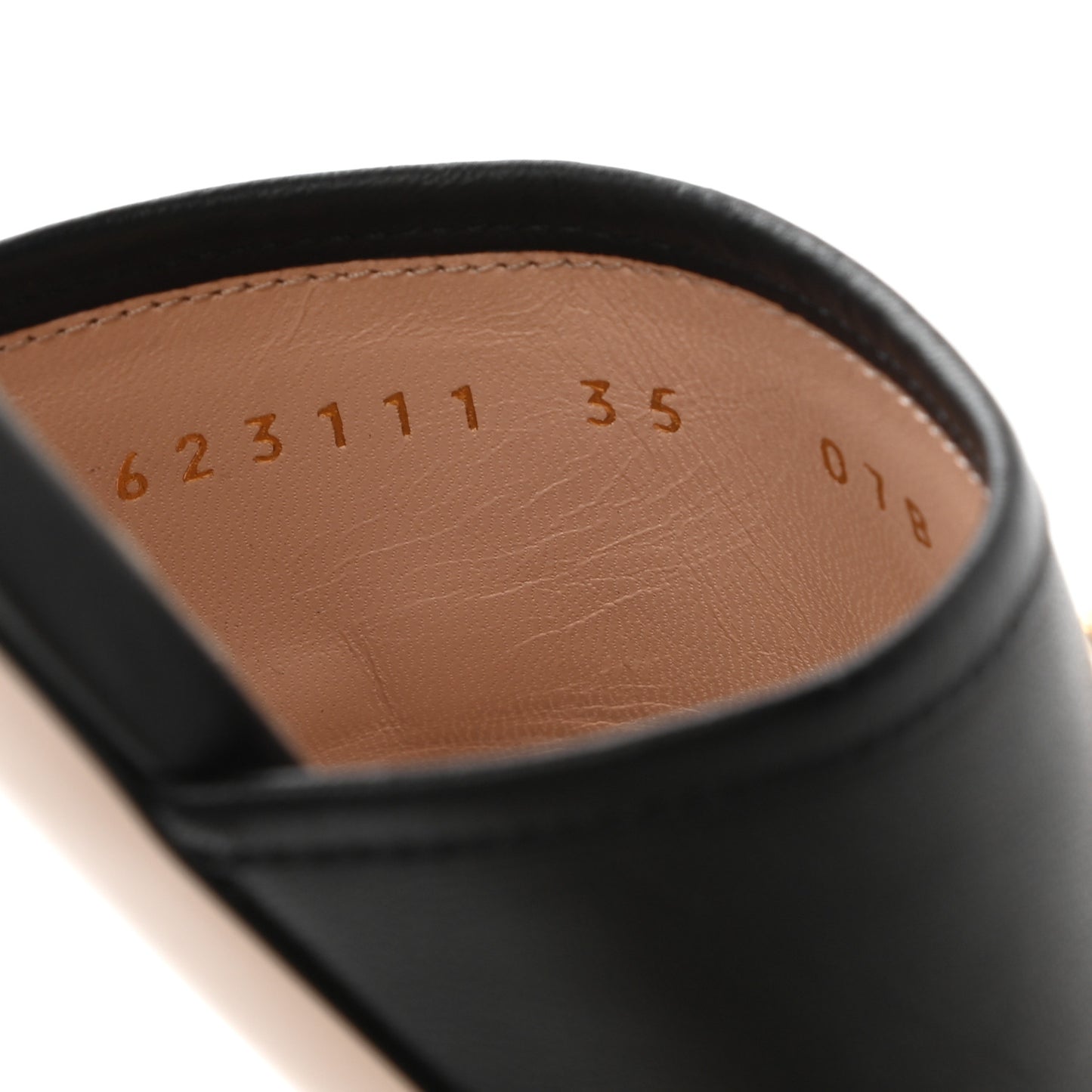 Nappa Horsebit Flat Slide Sandals 35 Black