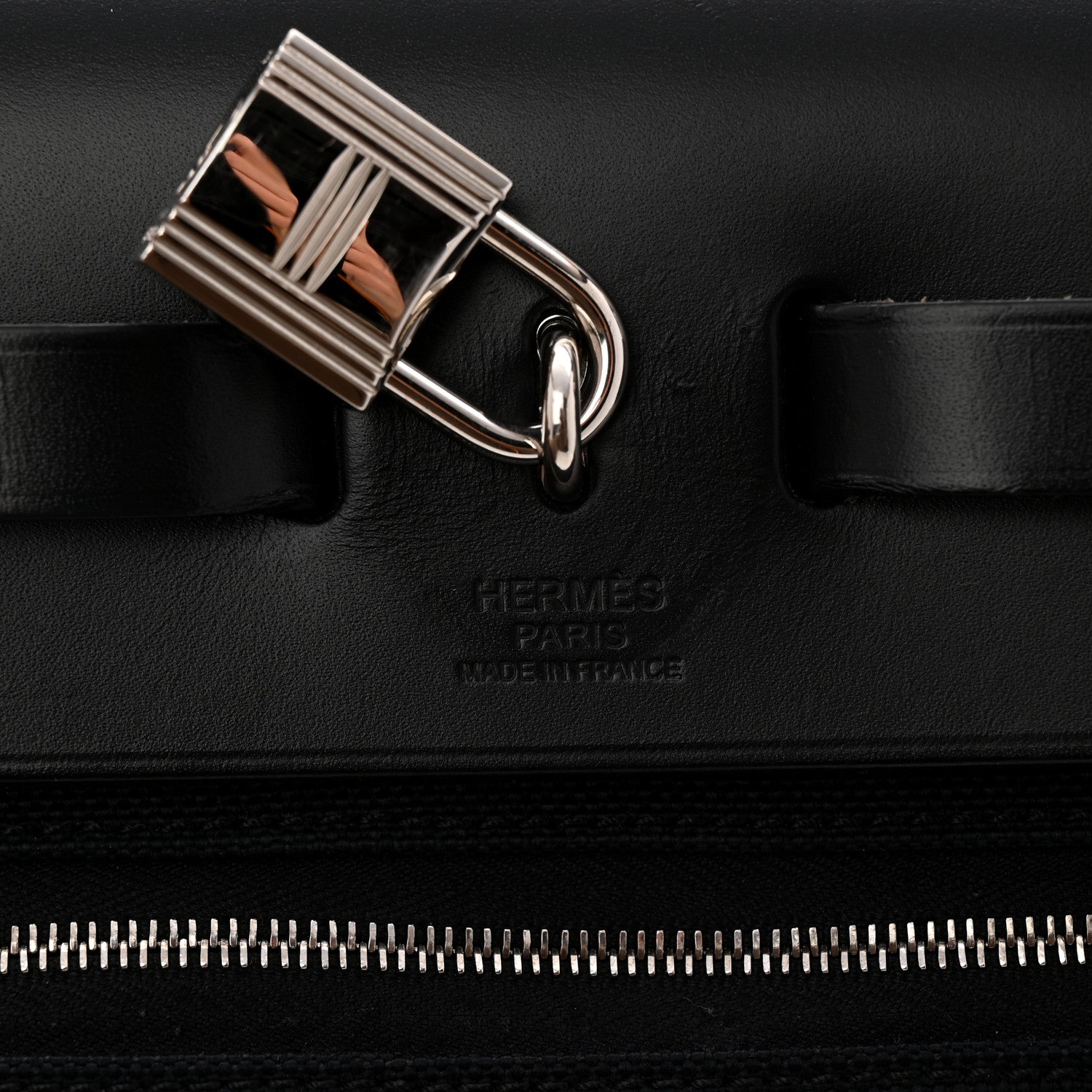 Hermes Military Toile Vache Hunter Herbag Zip PM 31 Black 7 of 11