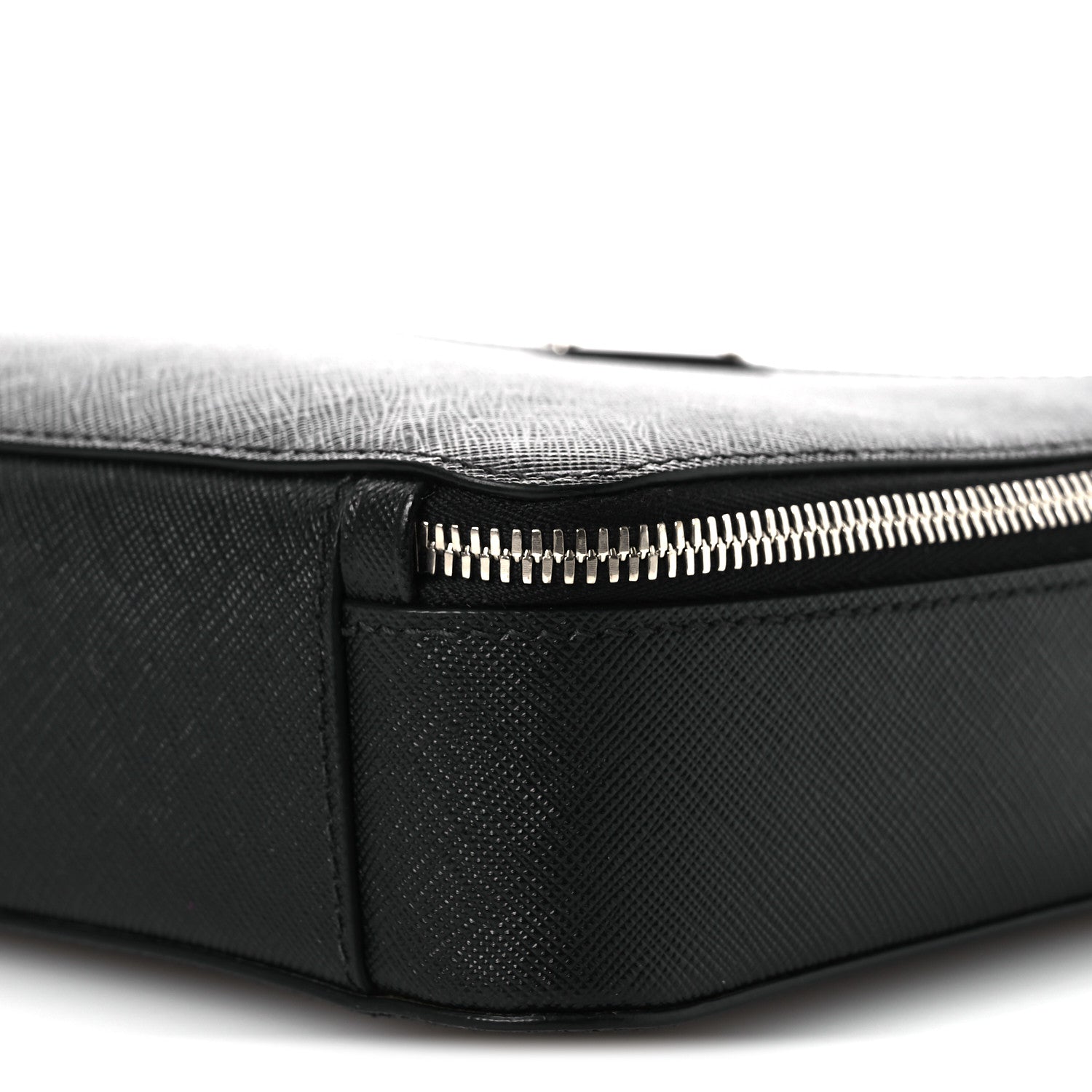 Prada Saffiano Travel Medium Brique Crossbody Bag Black 10 of 13