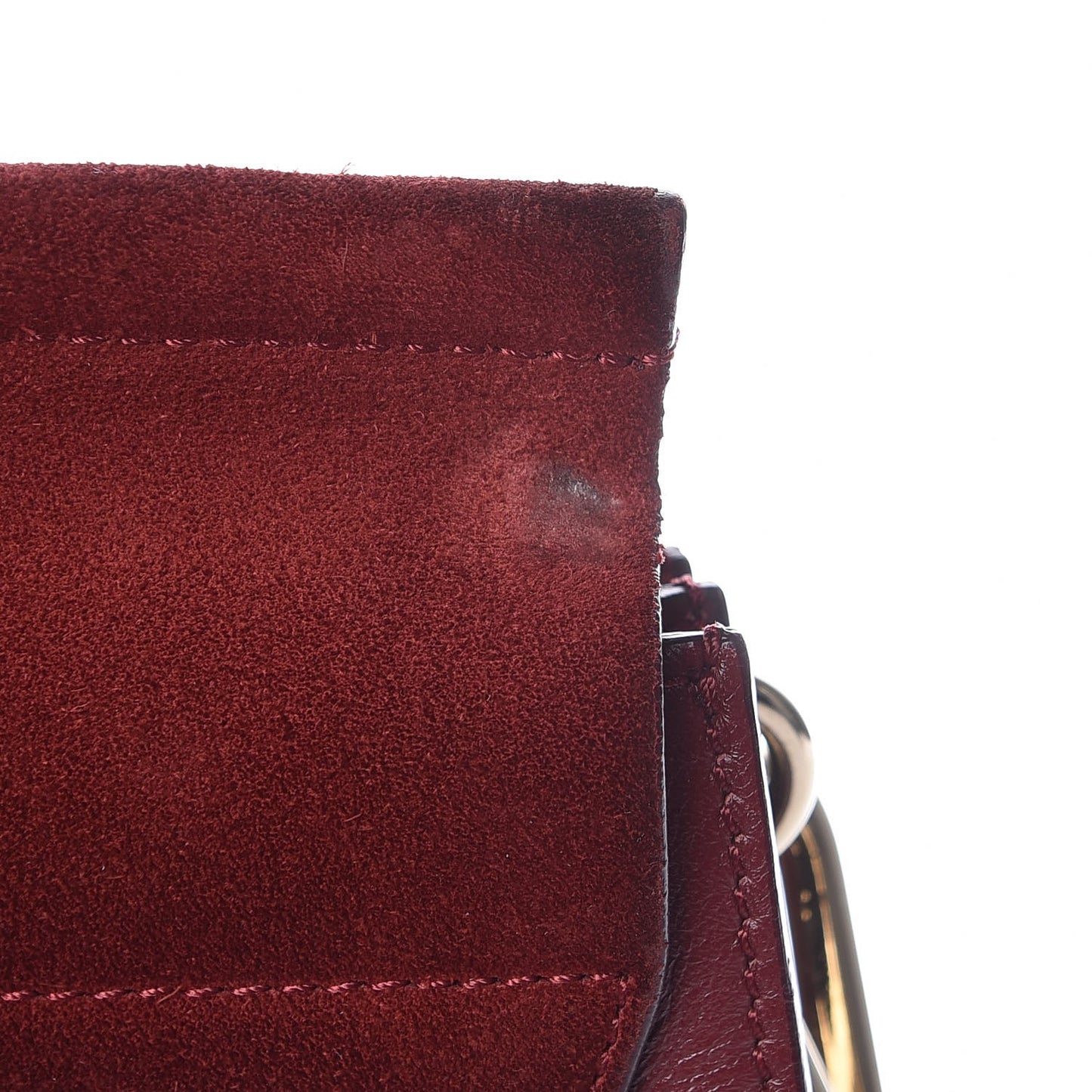 Calfskin Suede Medium Faye Shoulder Bag Plum Purple