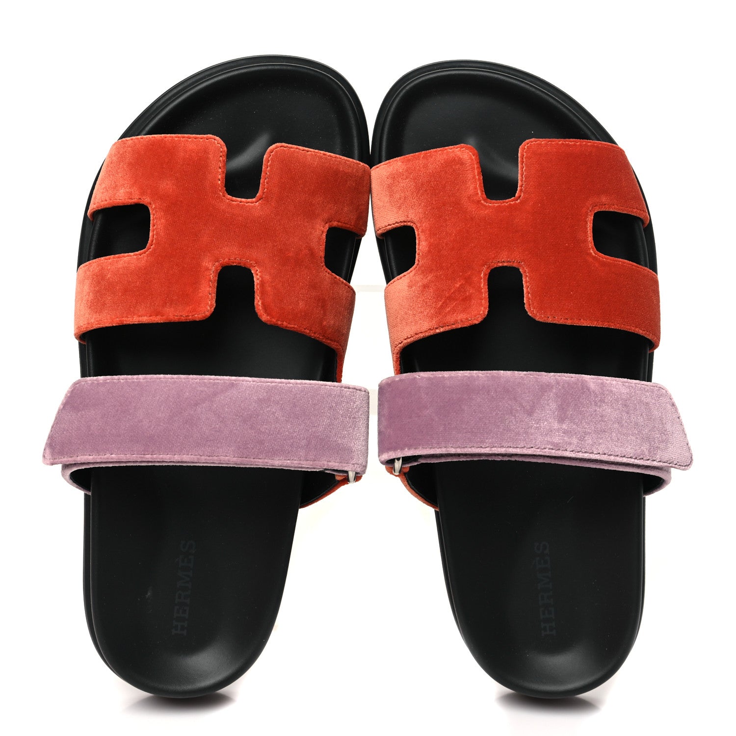 Hermes Velvet Womens Chypre Sandals 36 Orange Canyon Bruyère 2 of 8
