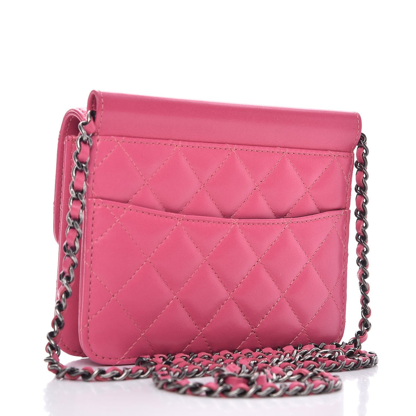 Lambskin Quilted Mini Crossing Times Flap Pink