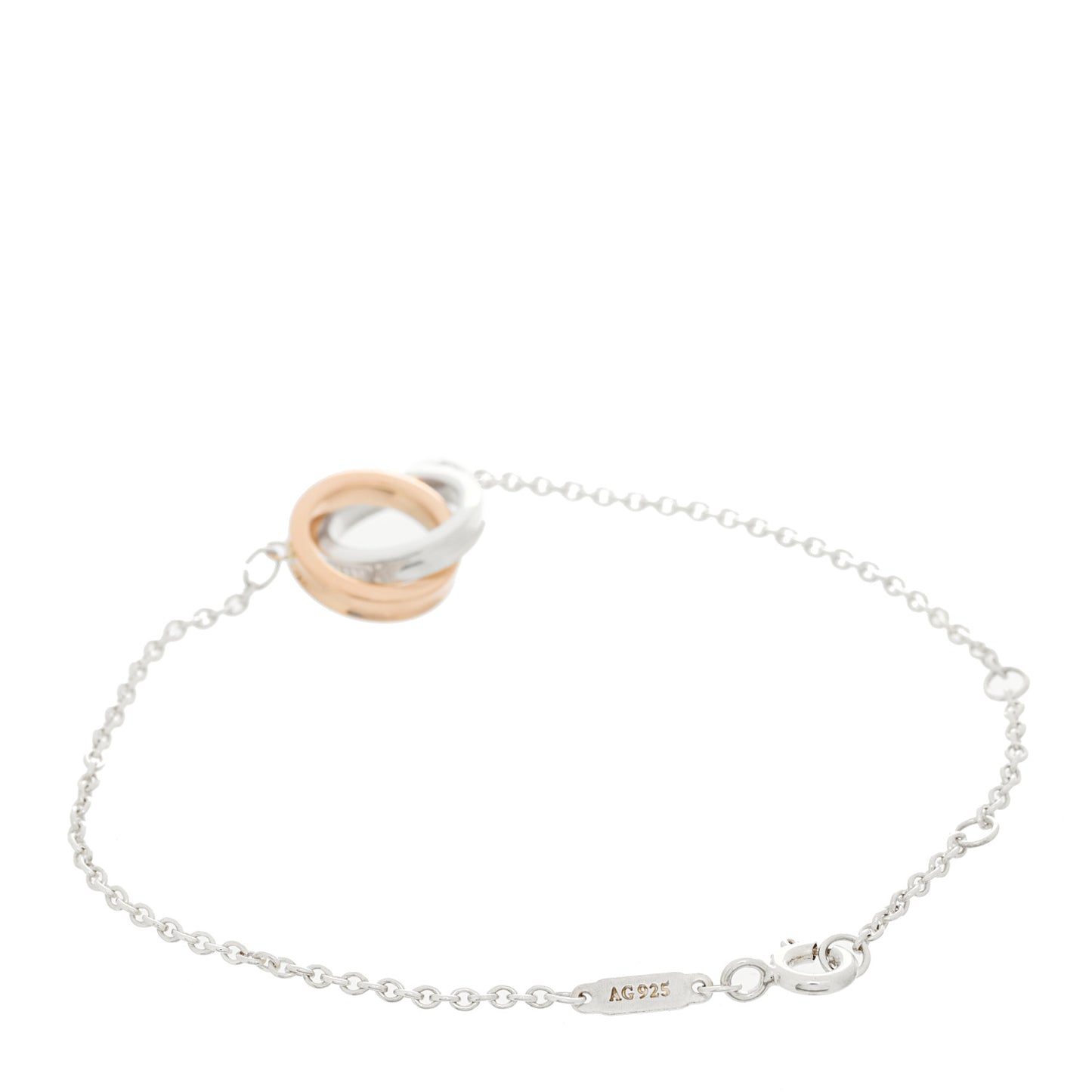 Sterling Silver Rubedo 1837 Interlocking Bracelet