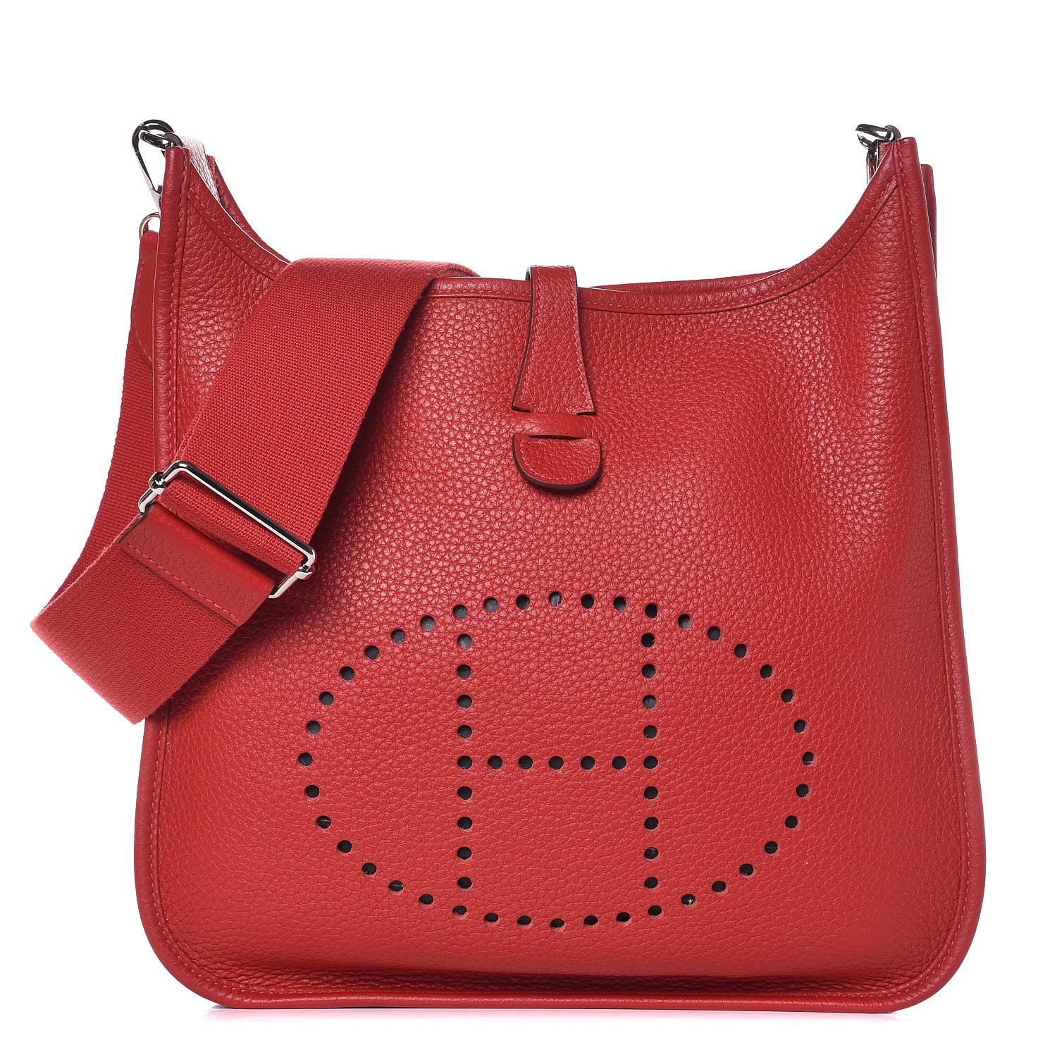 Hermes Taurillon Clemence Evelyne III PM Rouge Casaque 1 of 9