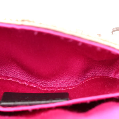 Fendi Sequin Paillettes Shiny Nappa Sex and the City Nano Maxi Buckle Baguette Charm Tortora 5 of 10