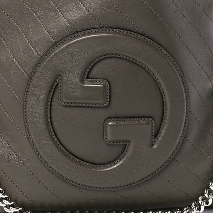 Gucci Sakai Be Green Calfskin Diagonal Stitched Small Blondie Tote Craclet Brown 11 of 14