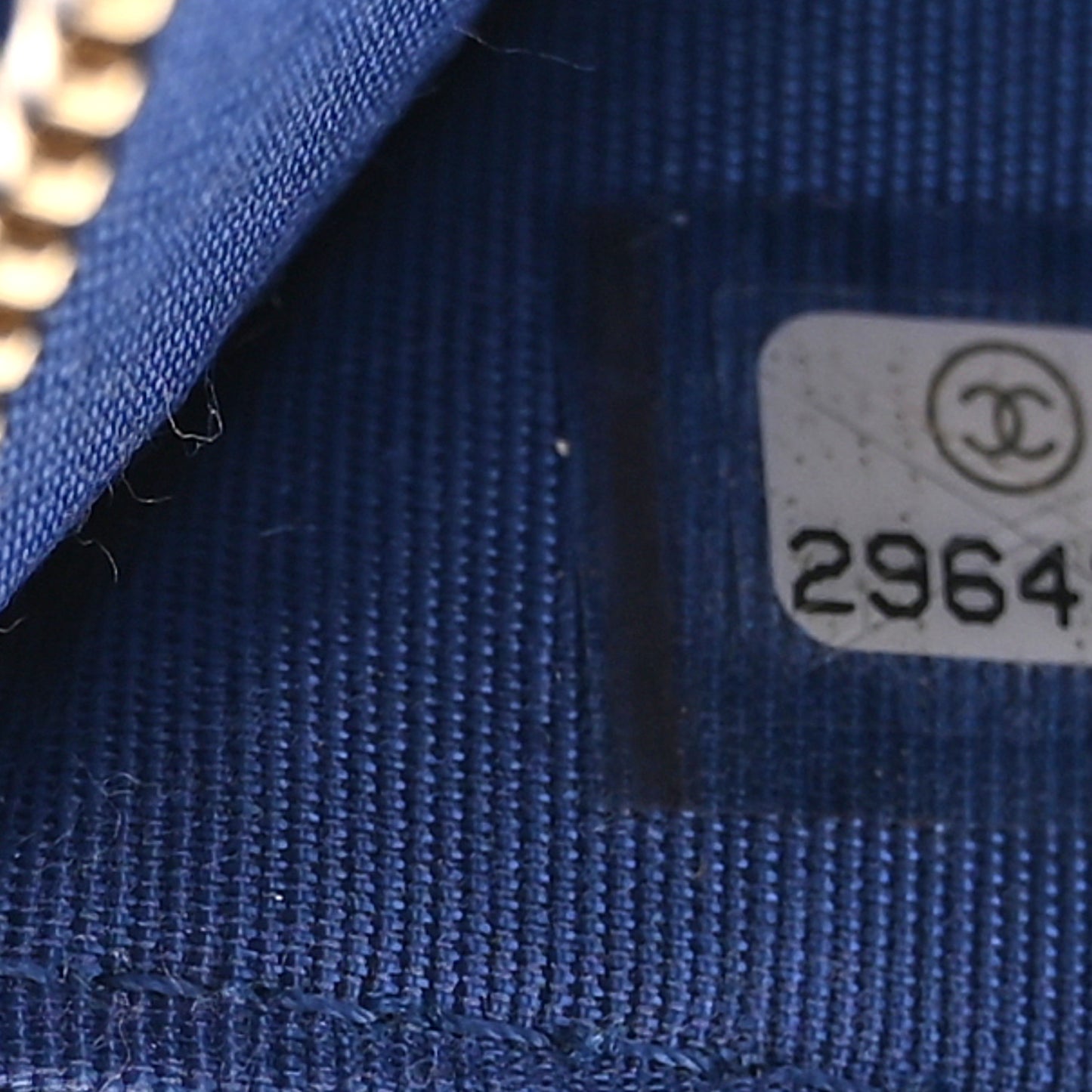Shiny Goatskin Quilted Chanel 19 Flat Wallet Pouch Blue